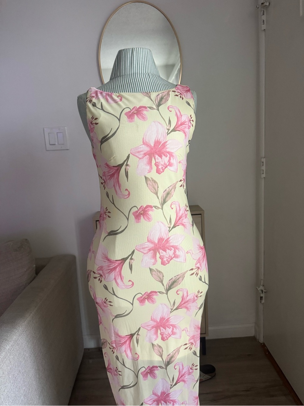 Petal & Pup Brissa Yellow Floral Maxi Dress NWT Size S